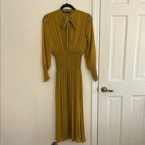 Zara Elegant Mustard Yellow Dress